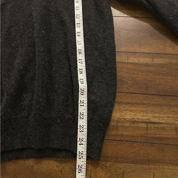 Mantovani Studio Gray Italian Cashmere Quarter Zip Sweater Size Large - Picture 5 of 7